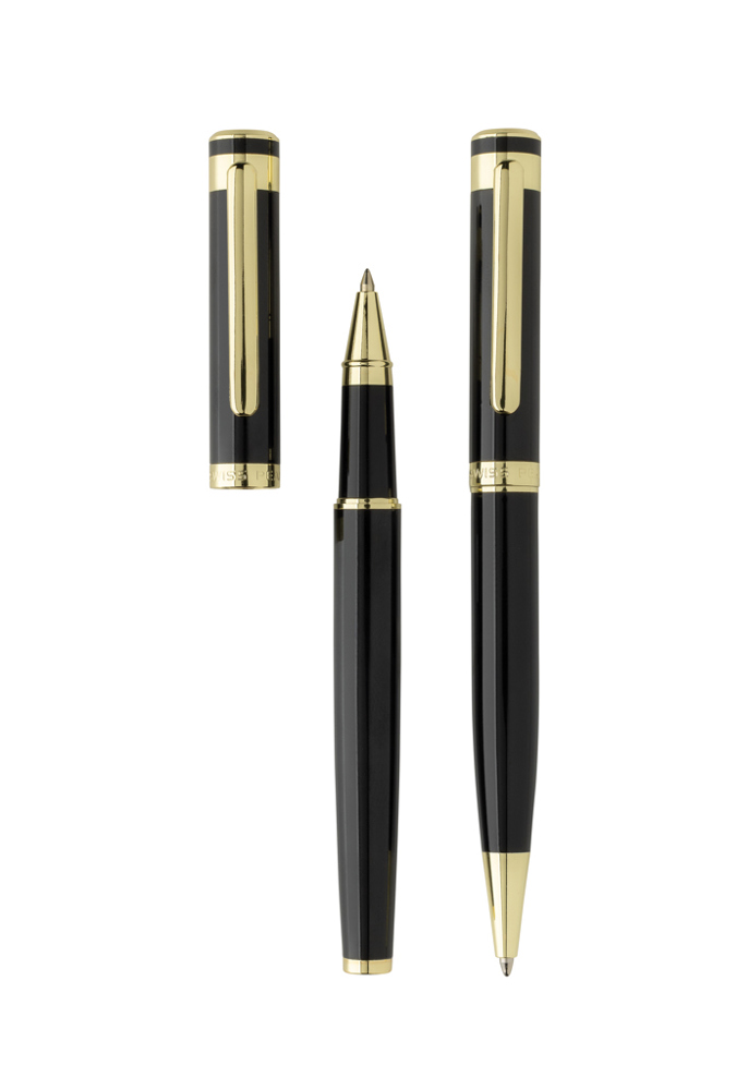 Swiss Peak Luca RCS recycled brass deluxe pen set