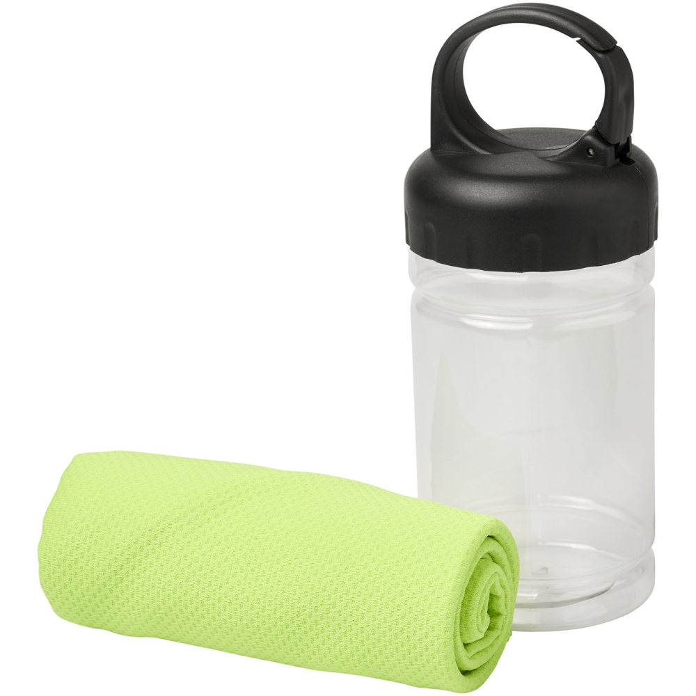 Serviette avec housse en PET Remy - Citron vert