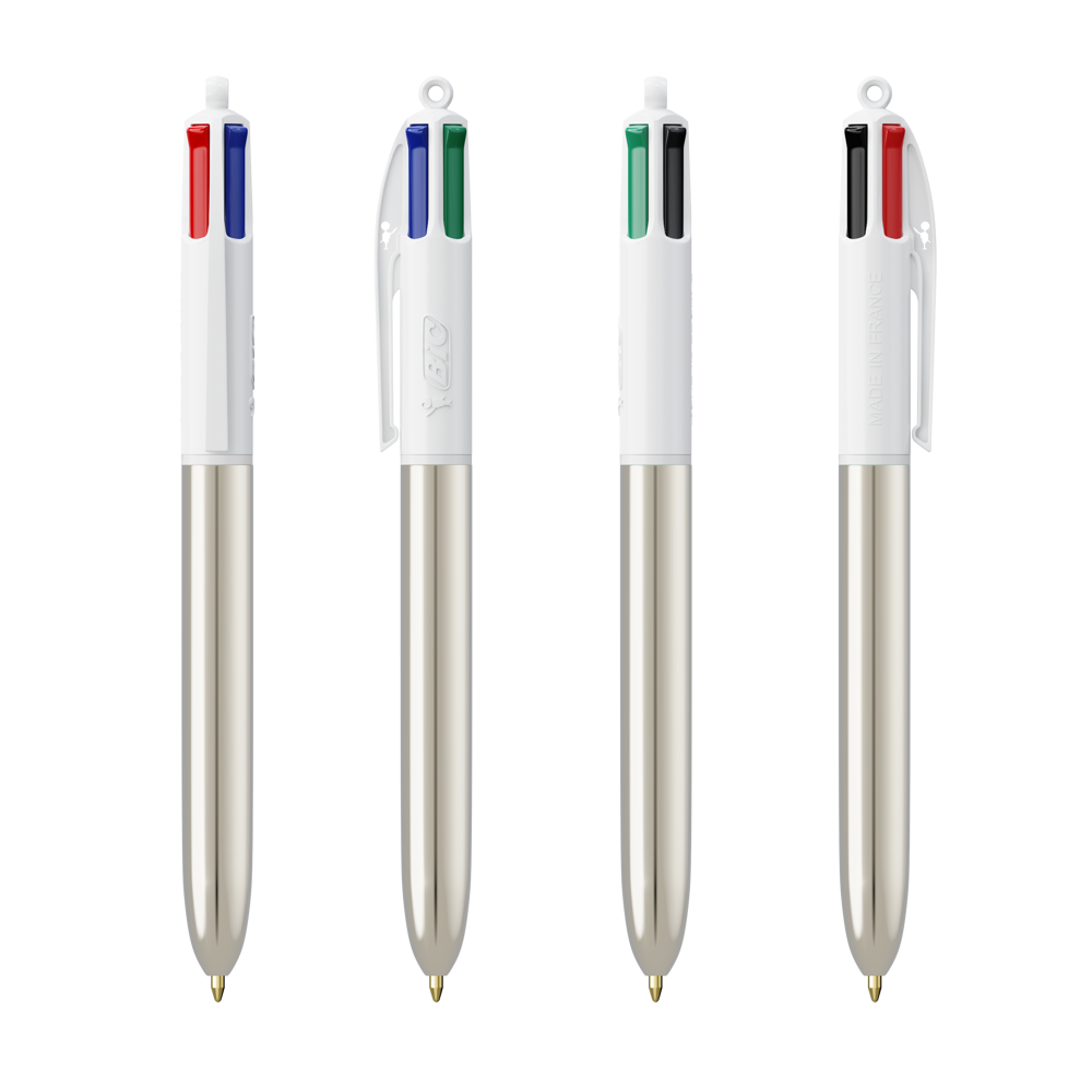 BIC® 4 Couleurs Shine bille + Lanyard