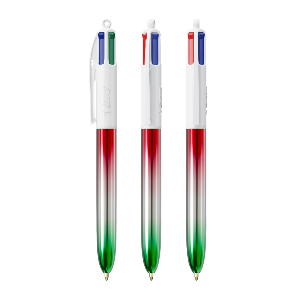 BIC® 4 Colours® Flags Collection - Vert - argent - rouge