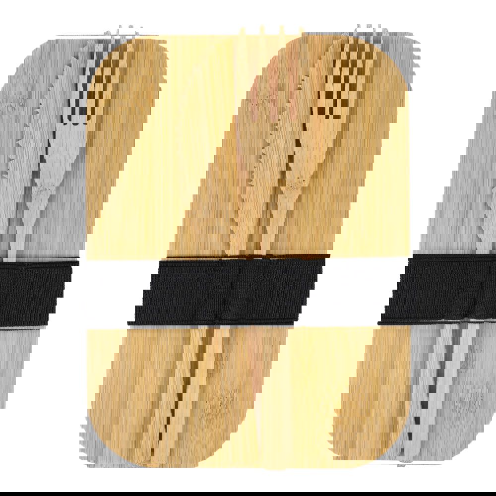 Boîte à lunch en acier inoxydable avec couvercle en bambou