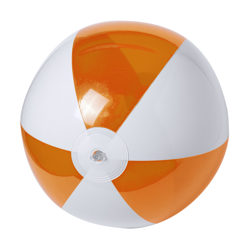 Byron - strandbal (ø28 cm) - oranje/wit