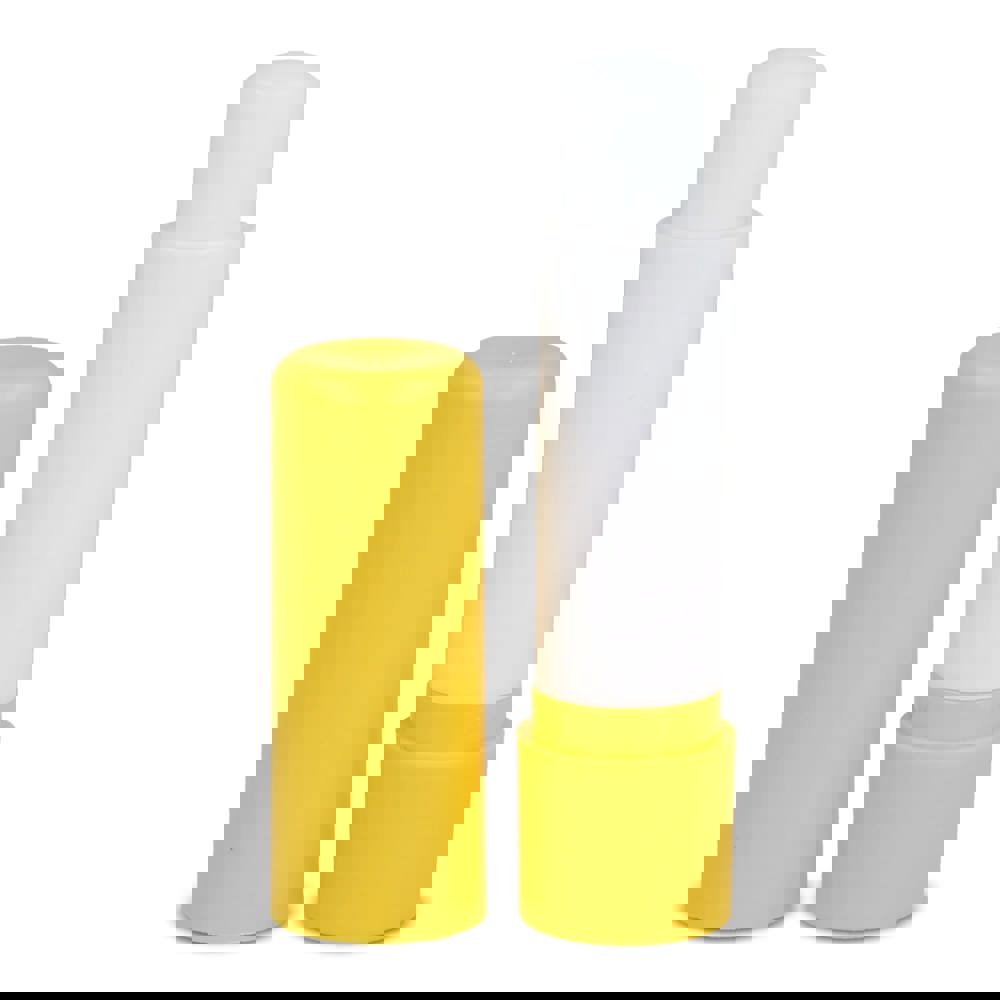 Klassieke lippenbalsemstick gerecycled materiaal - geel