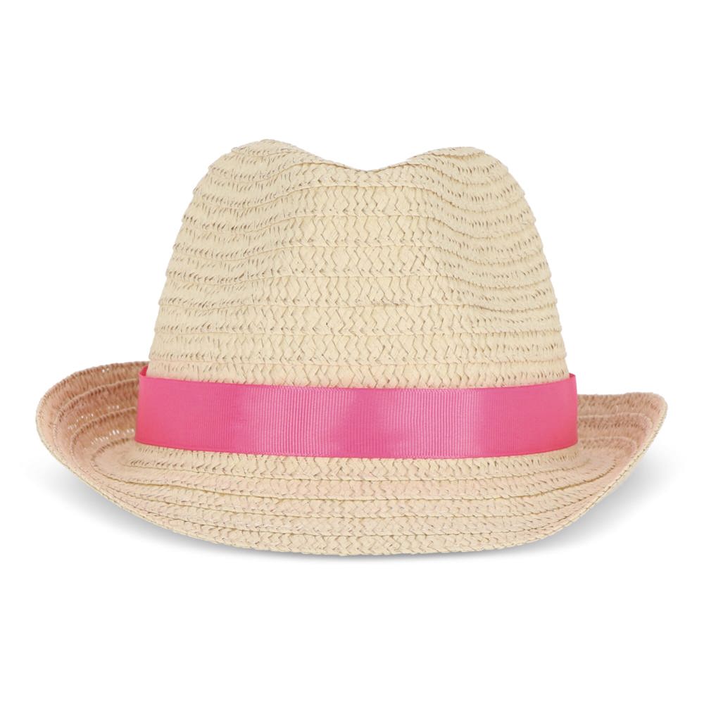 Chapeau de paille végétal avec bande colorée