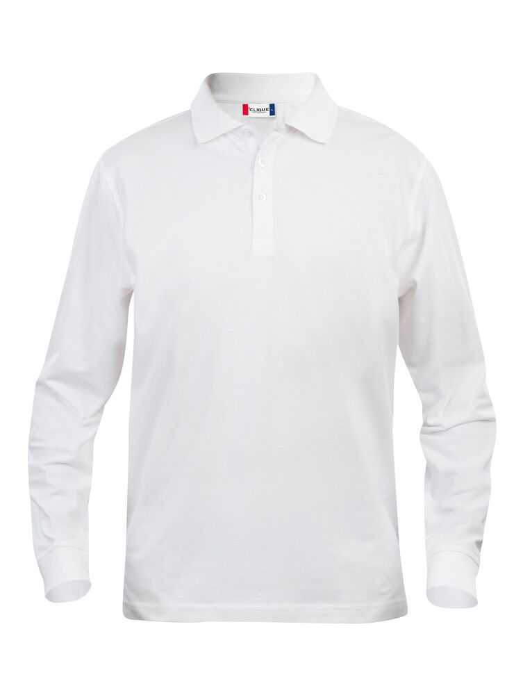 Clique - Basic Polo L/S Junior - Blanc