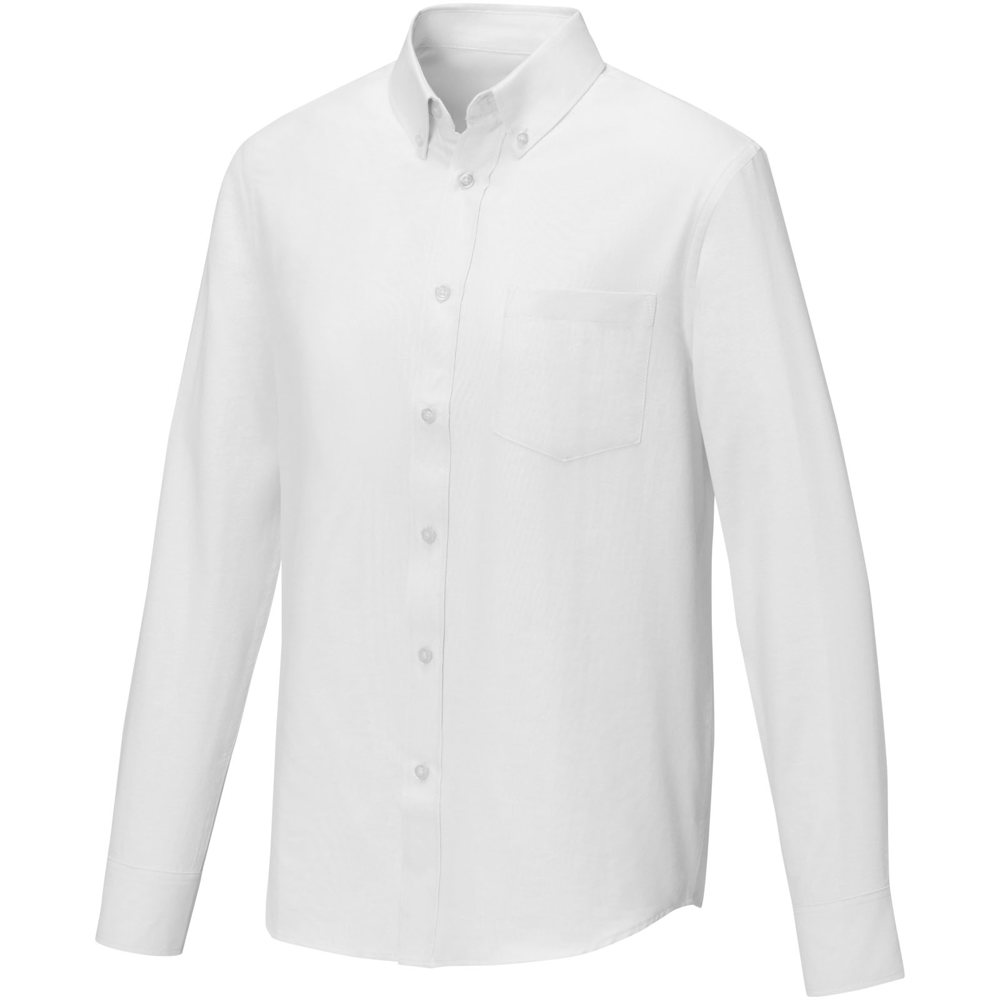 Chemise à manches longues de 130 g/m² Pollux pour homme - Blanc