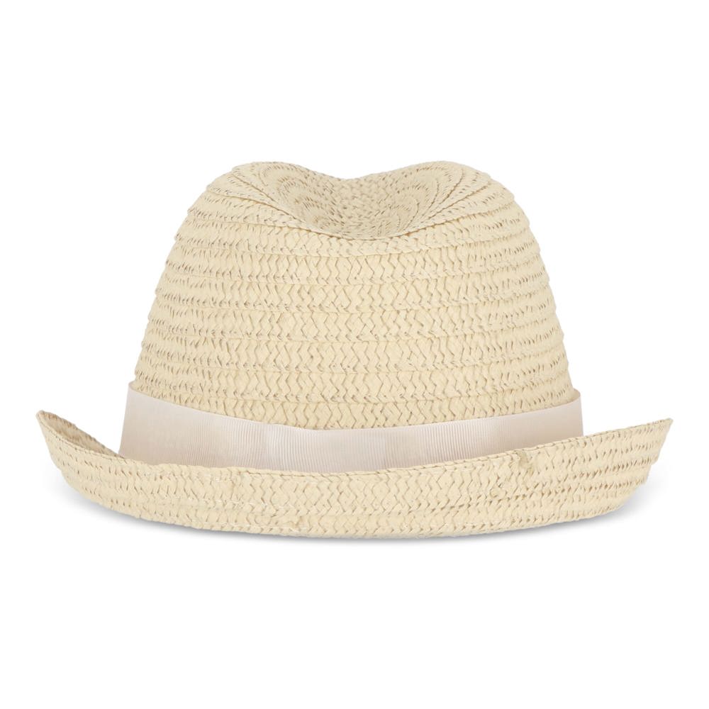 Chapeau de paille végétal avec bande colorée