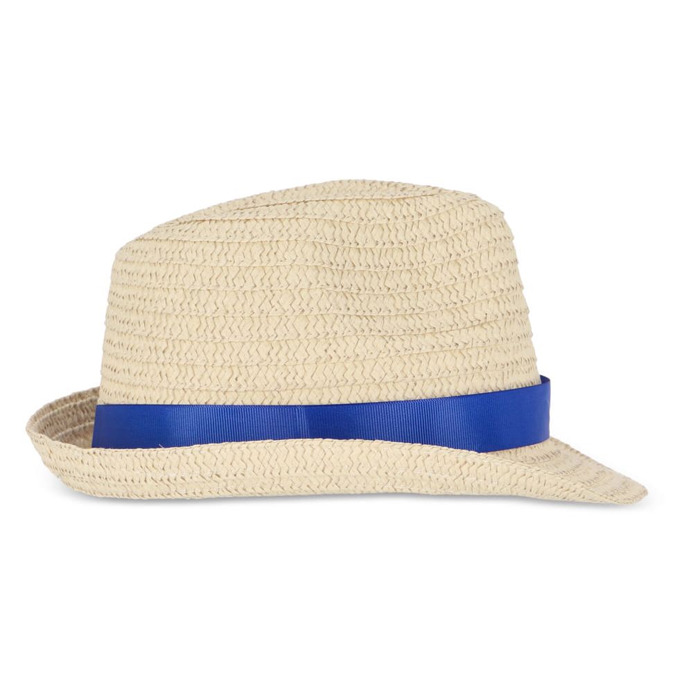 Chapeau de paille végétal avec bande colorée