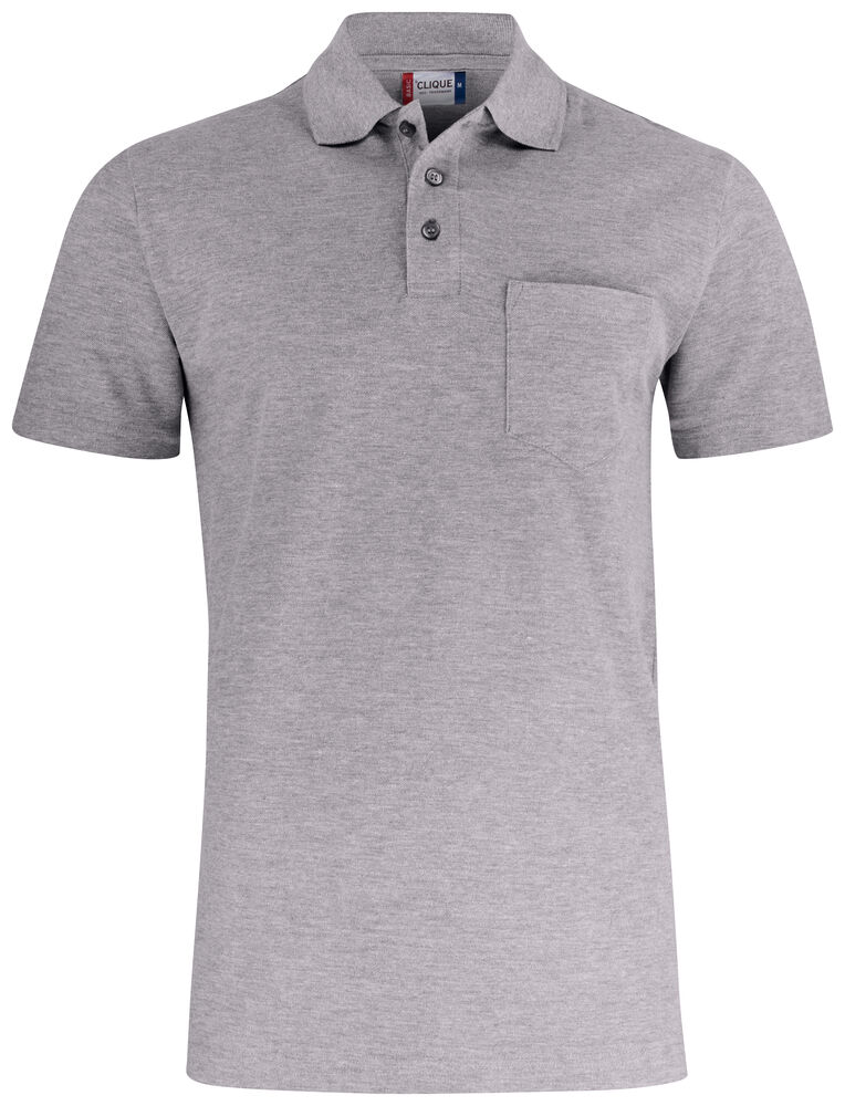 Clique - Basic Polo Pocket - Grismélange