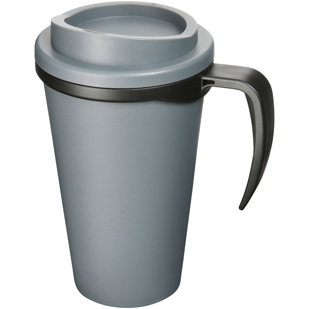 Americano® grande 350 ml geïsoleerde beker - Grijs, Zwart