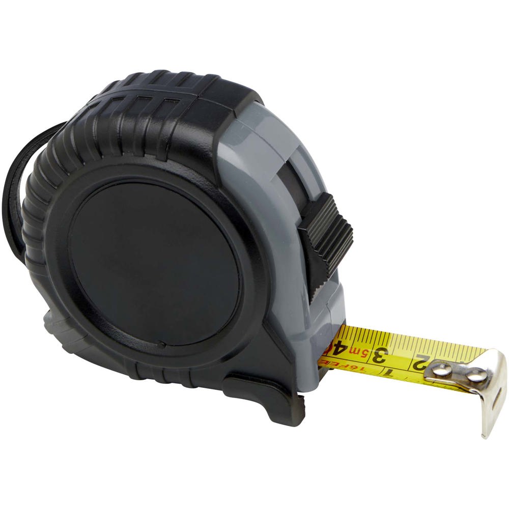 Mètre ruban de 5 mètres avec clip ceinture - gris