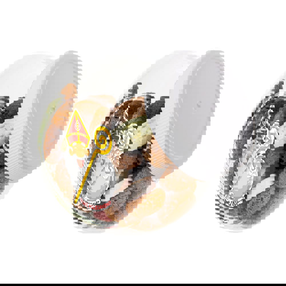 Klein glazen potje 0,4 liter, gevuld met snoep