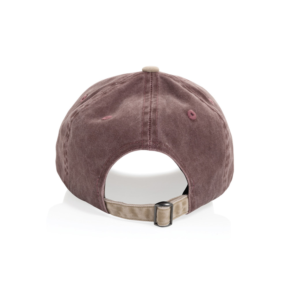 BEAU AWARE™ Washed 6 panel 270gsm cotton twill two tone cap