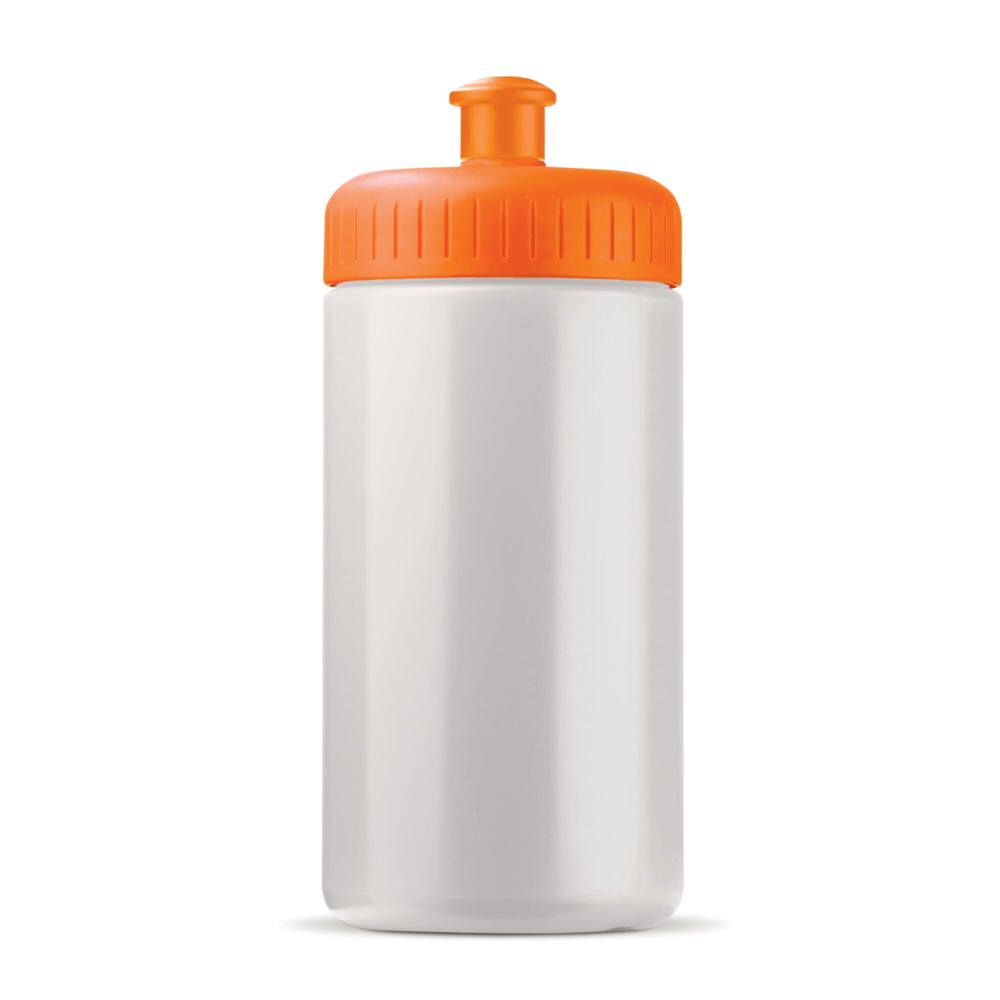 Bidon de sport Bio based 500ml basic - Blanc / Orange
