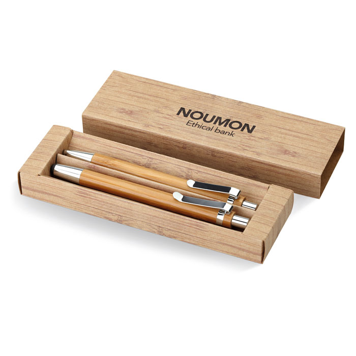 BAMBOOSET - Coffret stylo et crayon en bam