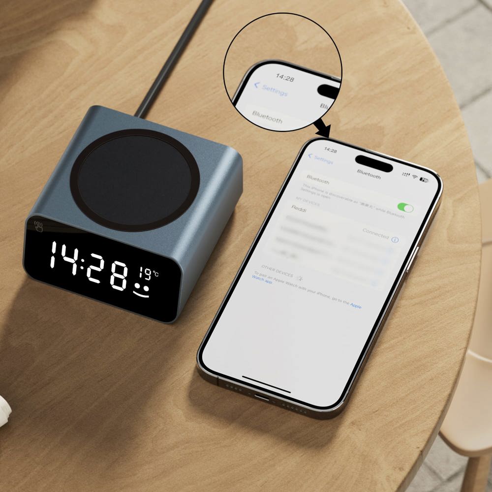 Chargeur sans fil Xoopar Reddi Charge PD avec horloge
