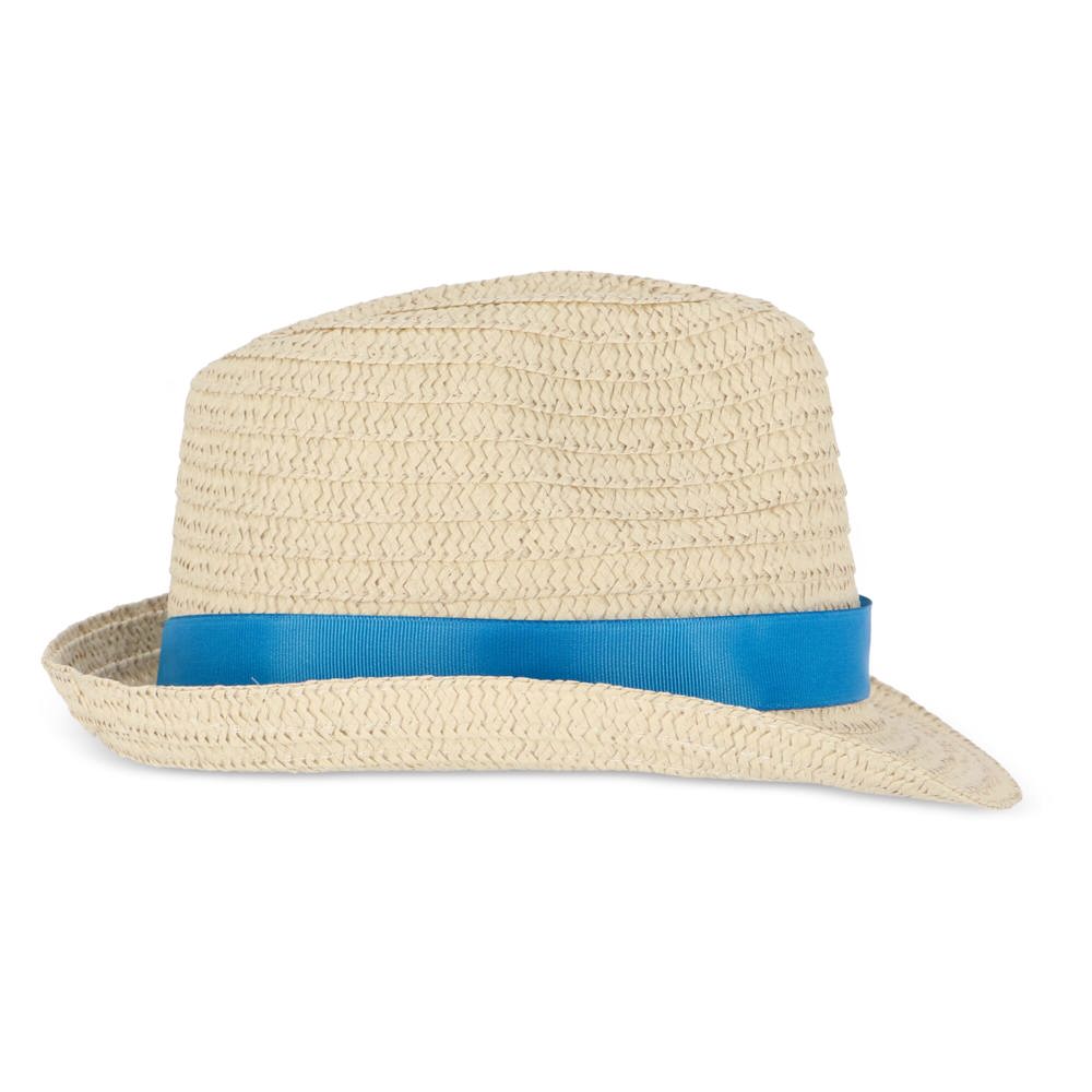 Chapeau de paille végétal avec bande colorée