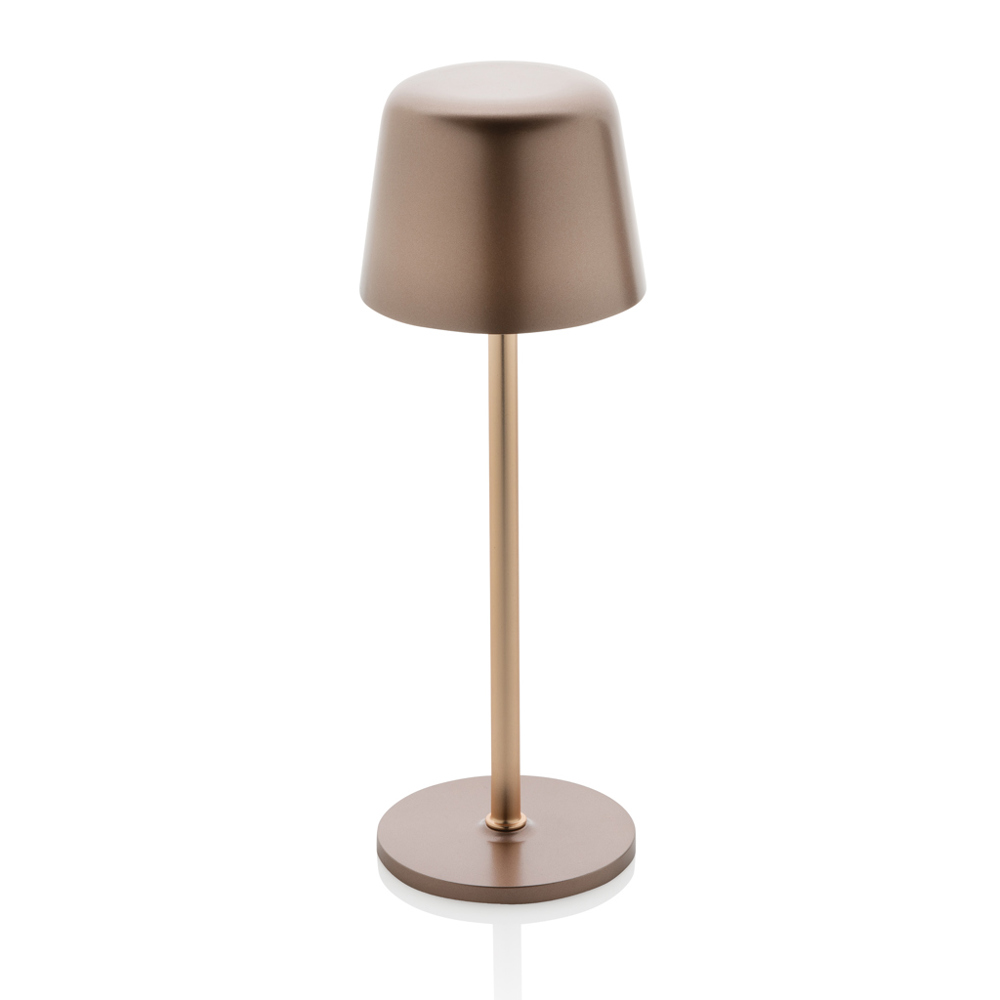 Lampe de table rechargeable par USB en plastique RCS Zenic - bronze (± PMS 4725 C)