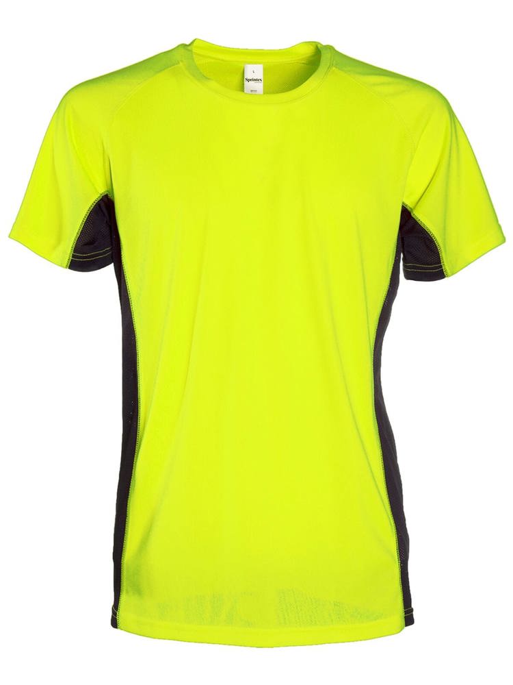 SP Air t-shirt de sport, 140 gr/m² - Jaune fluo/Noir