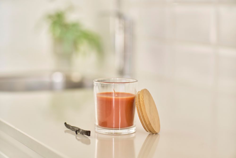 Bougie dans un contenant en verre Riven