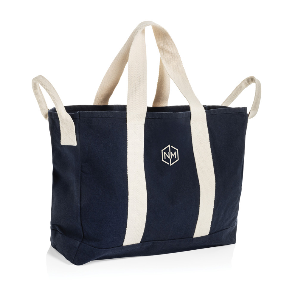 Sac de plage BEAU AWARE™ en toile recyclée 400 g/m², avec po