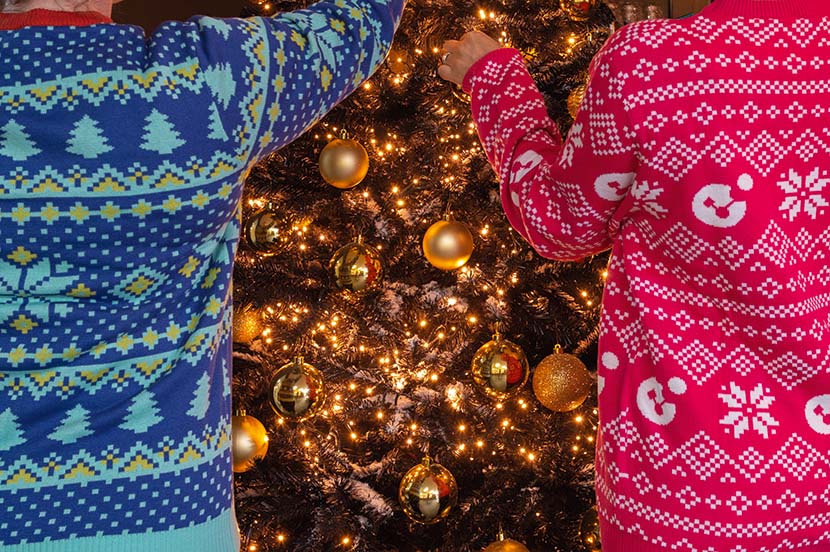 Chandails de Noël et d'hiver Matière recyclée