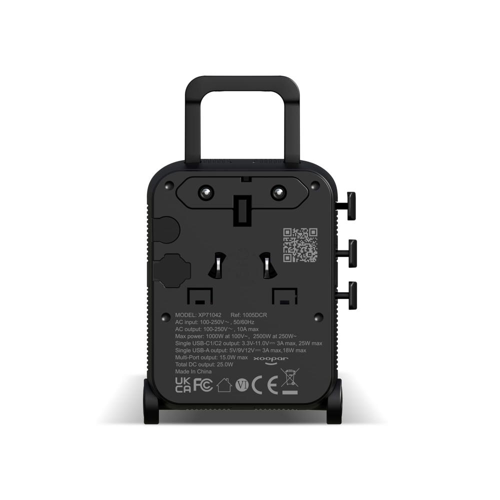 Chariot adaptateur universel GaN Xoopar Luggie pour voyages internationaux