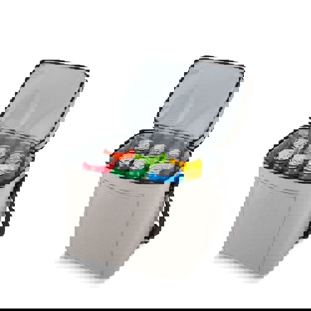 600D gerecycled PET koeltas met twee vakken 30 x 20 x 24 cm 12 L