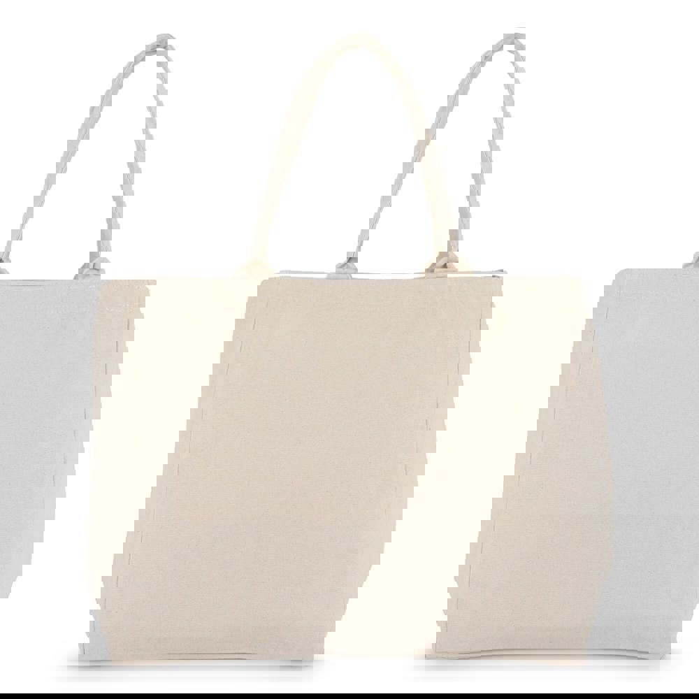 Katoen Tote met rits OEKO-TEX® 39 x 24 x 34cm 320g/m²