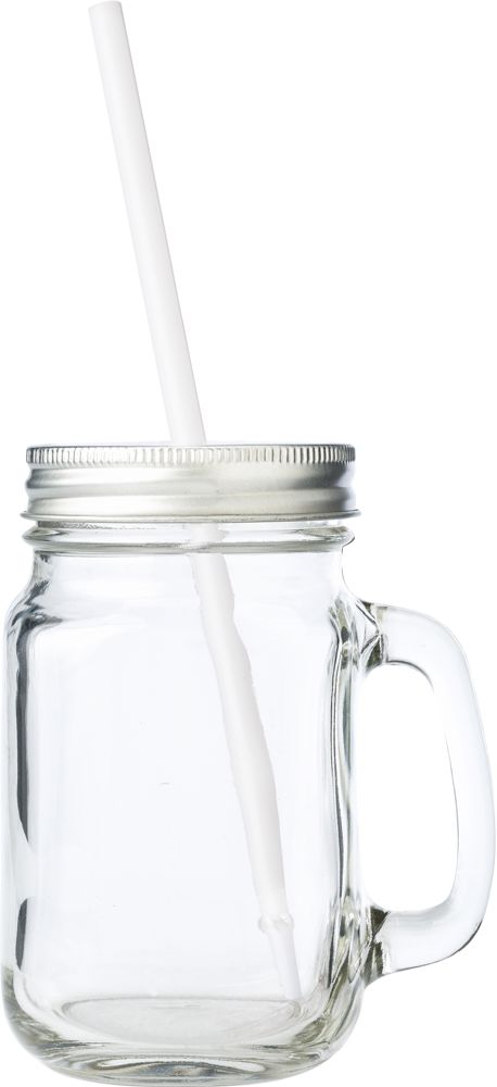 Bocal Mason en verre Sakina - neutre