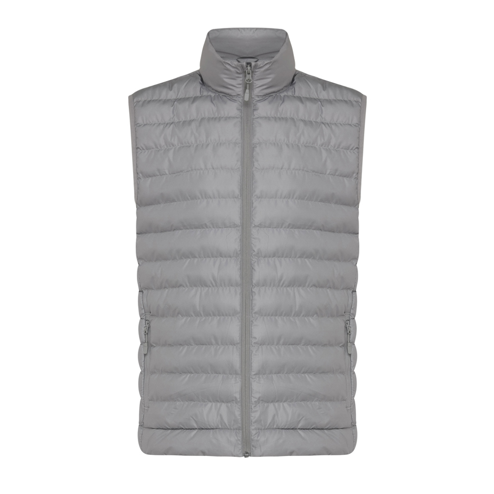 Bodywarmer homme en polyester recyclé IQONIQ Meru - gris argent (± PMS 17-4405 TCX)