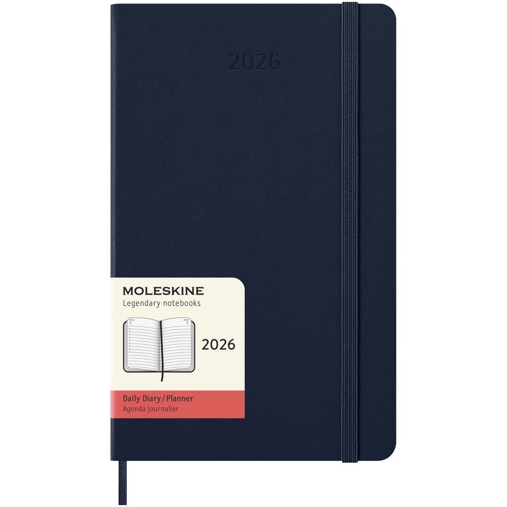 Agenda L quotidien 12 mois Moleskine à couverture rigide - Bleu saphir