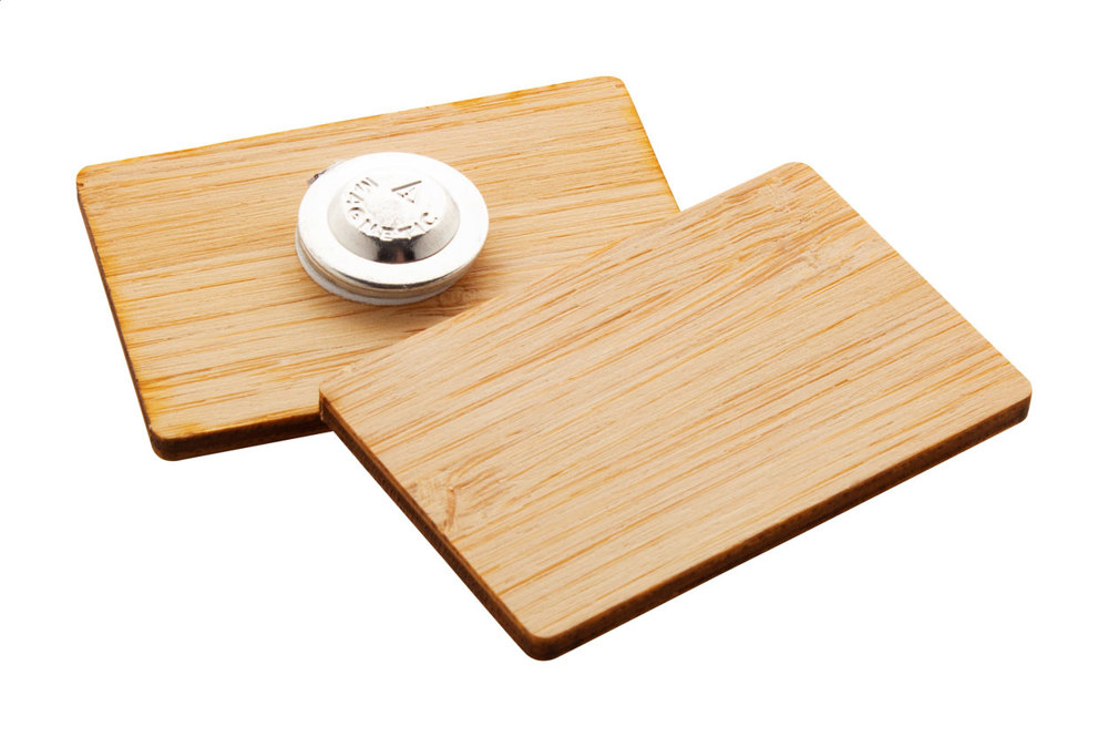 BooBadge - bamboe badge - natuurlijk