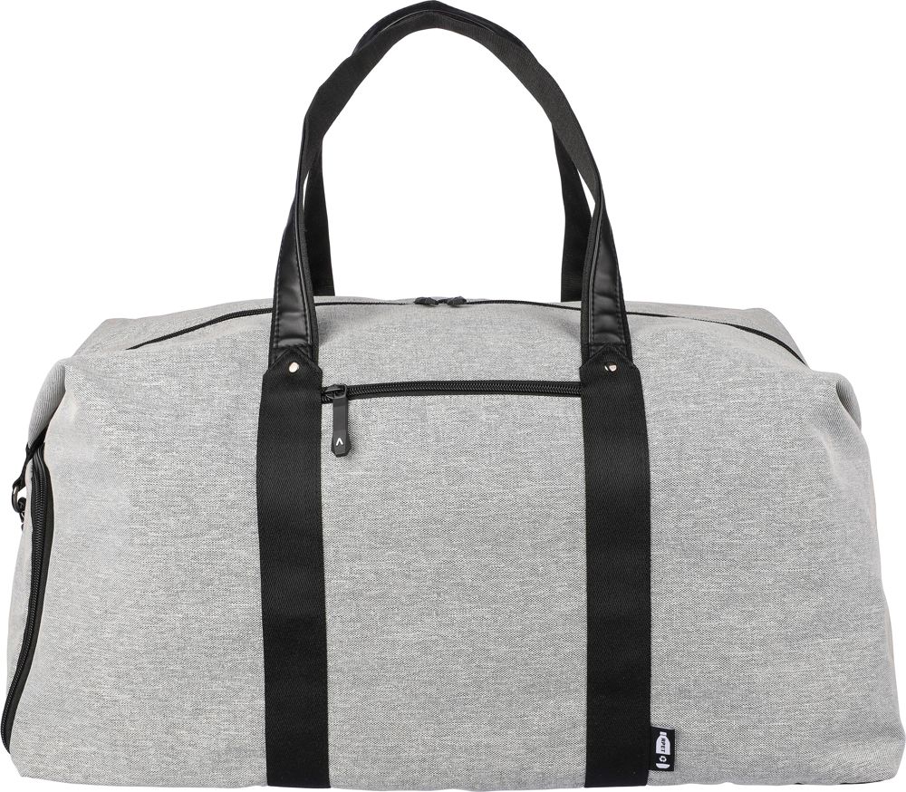 600D rPET polyester sporttas Desmond - Lichtgrijs