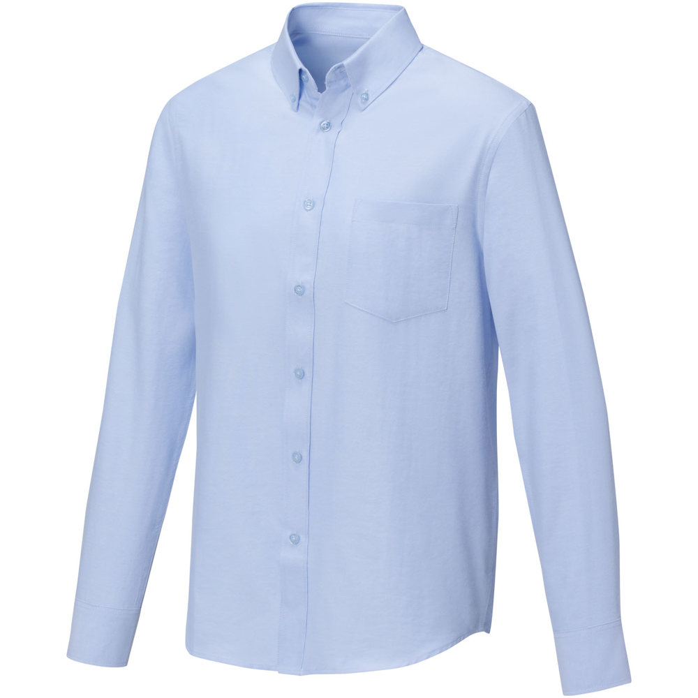 Chemise à manches longues de 130 g/m² Pollux pour homme - Bleu clair