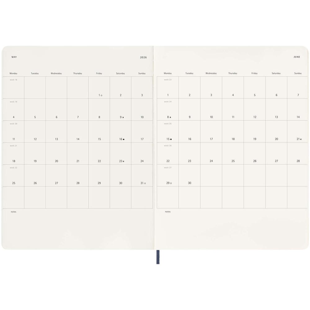 Agenda XL 12 mois Moleskine à couverture souple