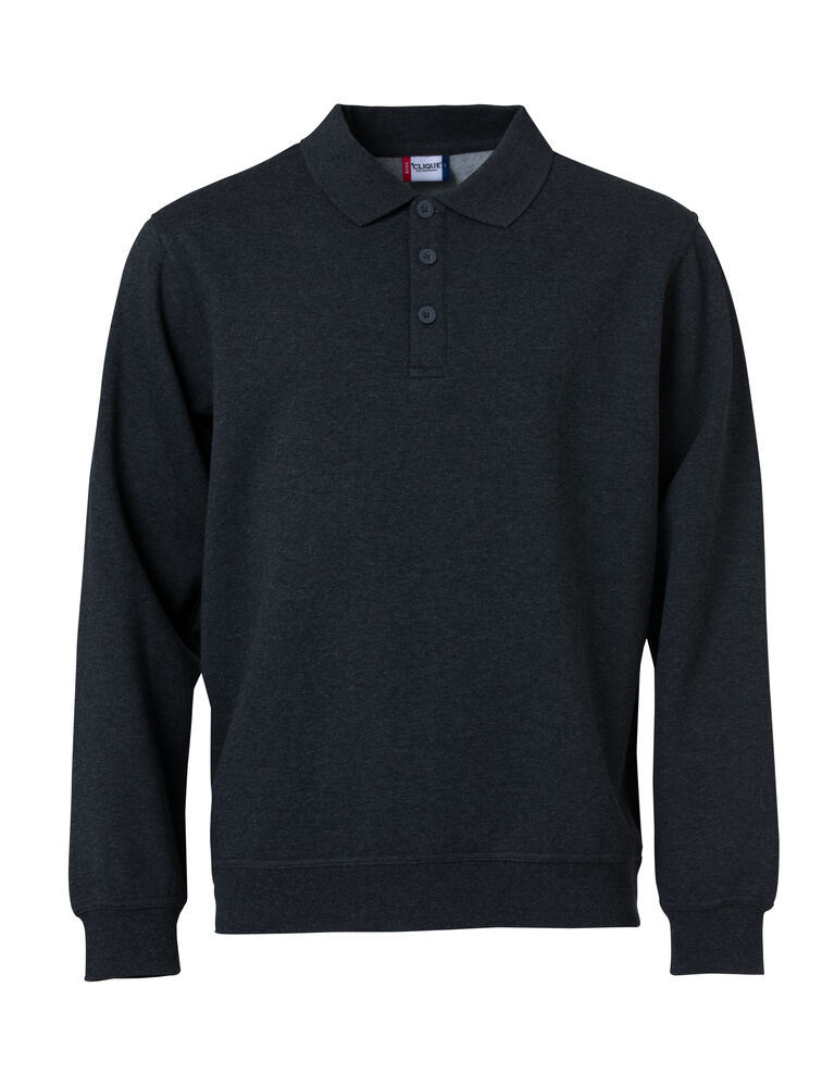 Clique - Basic Polo Sweater - Grisanthracitemélange