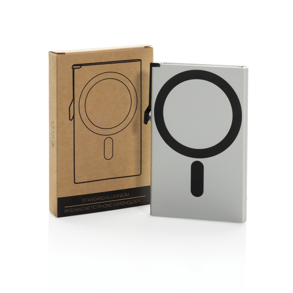 Porte-cartes magnétique pour téléphone en aluminium