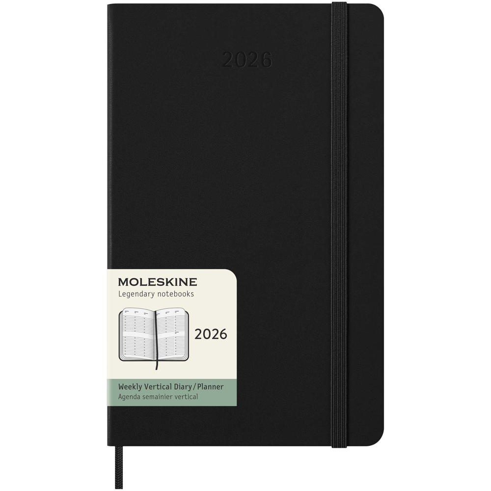 Agenda L vertical 12 mois Moleskine à couverture rigide