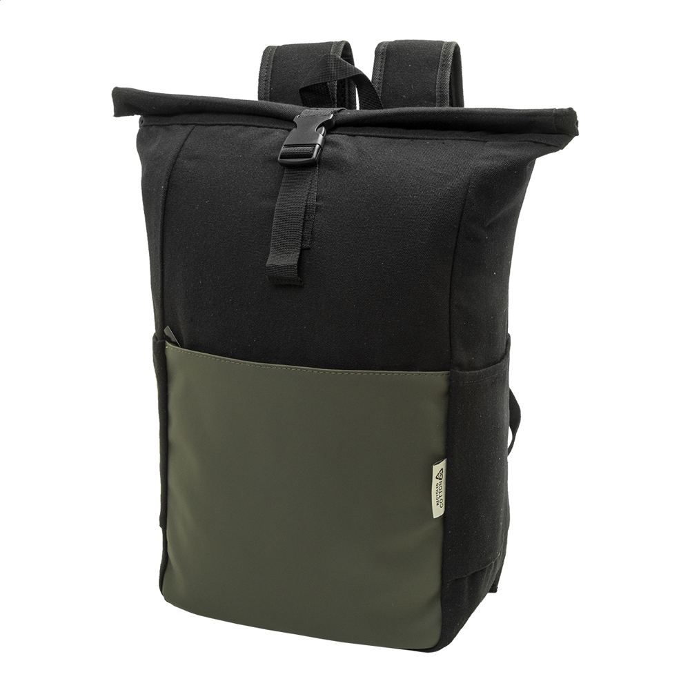 Blakkan Back - gerecyclede canvas rugzak - groen