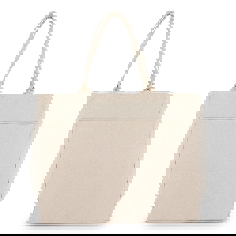 Katoen Tote met rits OEKO-TEX® 39 x 24 x 34cm 320g/m²