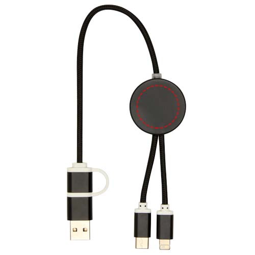 Alasia 5-in-1 30 cm datasynchronisatie- en 27 W snellaadkabel van gerecycled aluminium en plastic