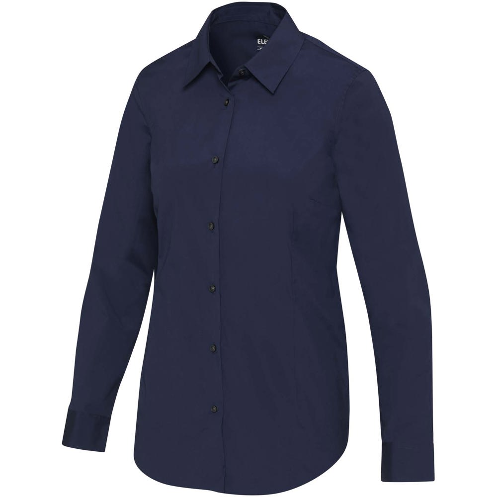 Carnelian poplin damesshirt - Marineblauw