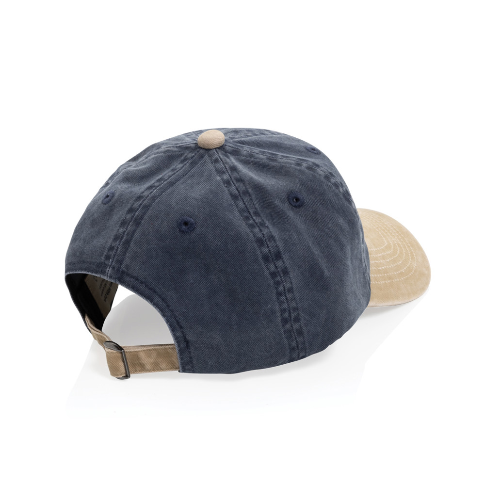 BEAU AWARE™ Washed 6 panel 270gsm cotton twill two tone cap