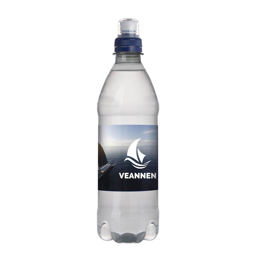 Bronwater 500 ml met sportdop - blauw