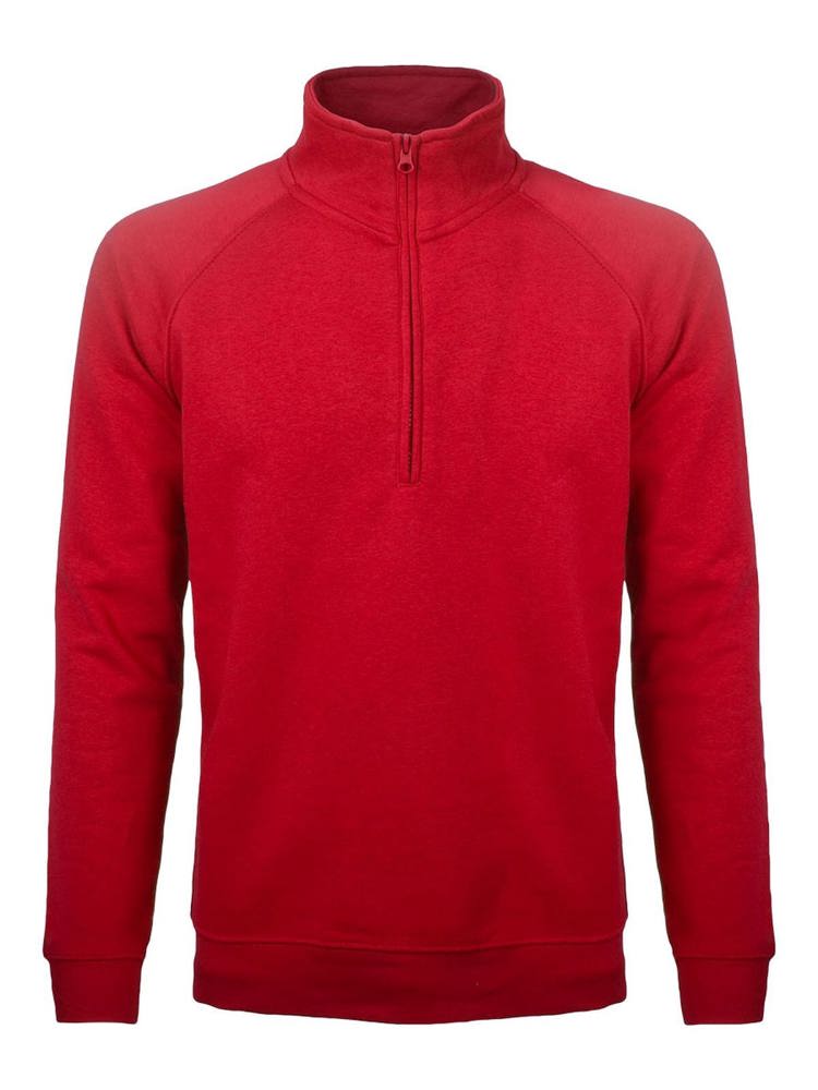 BS Sirio pull demi-zip, 280 gr/m² - Rouge (PMS 186c)