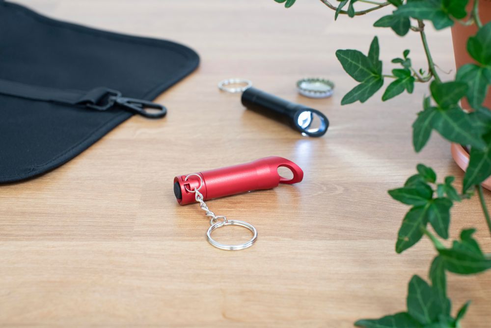 Aluminium 2-in-1 sleutelhanger Carla