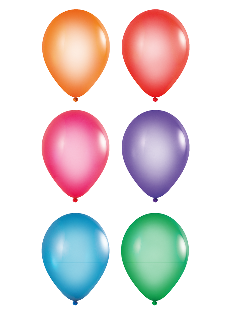 Ballonnen bedrukt 85/95 cm - Ø 33 cm - 11 inch - Assorti Kristal