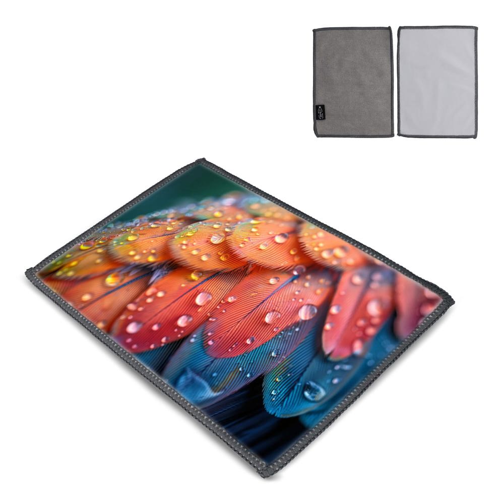 Chiffon de nettoyage en microfibre R-PET 13 x 18cm sublimation