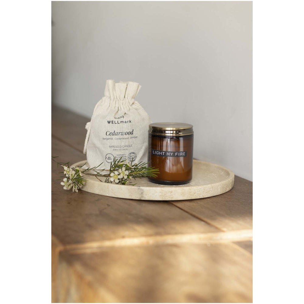 Bougie parfumée Wellmark parfum bois de cèdre